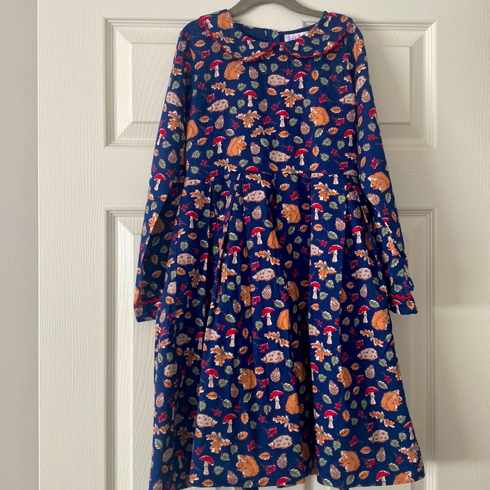 Rachel Riley Girls Woodland Fall Dress size 8